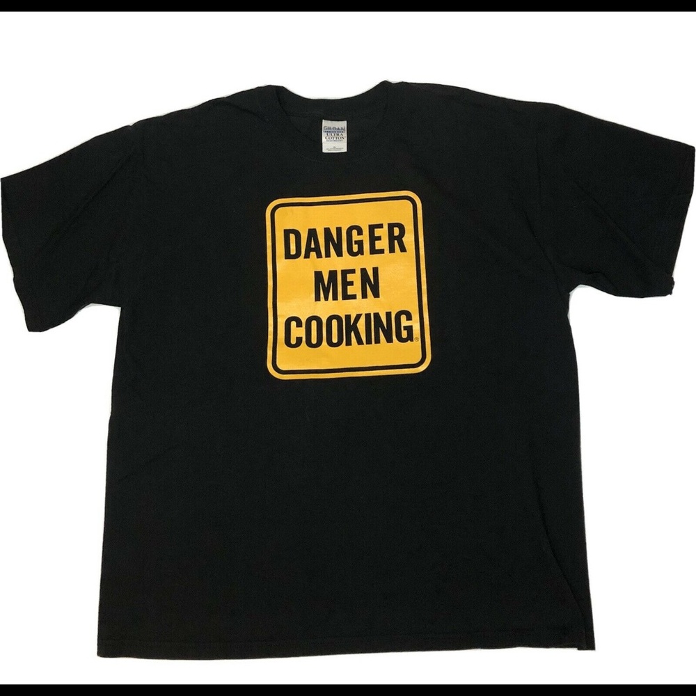 XXL danger men cooking 100% preshrunk cotton t-shirt black